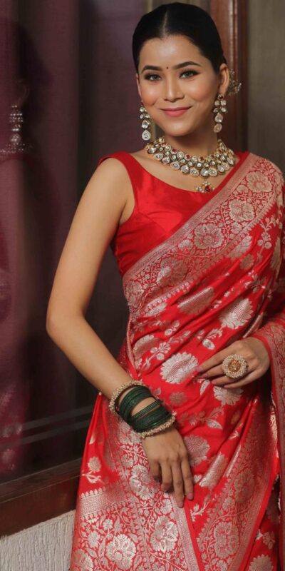 KP 5085 Red in Soft Lichi Silk Wedding, Party, Festive, Events Designer Work Saree . Get it for ₹1349. Delivery 4-6 Working Days. Shop now. | Sarees, Bollywood Sarees, Creative Sarees, Designer Sarees, Embroidered Sarees, Ethnic Saree, Modern Digital sarees, Party Wear Sarees