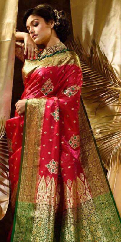 KPR 227 Red in Color Soft Lichi Silk. Lace Border & Lace Work Saree Grab it for ₹1399. Delivery 4-6 Working Days. Shop now. | Sarees, Bollywood Sarees, Creative Sarees, Designer Sarees, Embroidered Sarees, Ethnic Saree, Modern Digital sarees, Party Wear Sarees