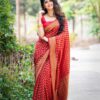 Red Soft Lichi Silk Jacquard Work Saree