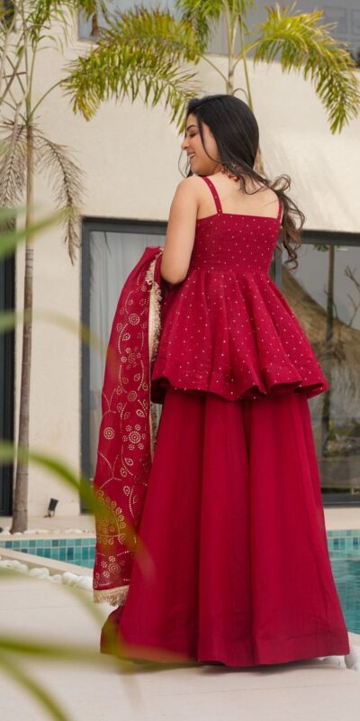 RTC 5864 Red Tabby Organza Salwar Suit with Lace Work. Wedding, Party, Festive, Events Best Price ₹2049. Delivery 4-6 Working Days. Shop now. | Jump Suits, Tops & Bottoms, Track Suits, Salwar suit, Casual Suits, Creative suits, Designer Suits, Palazzo Suits, Party Wear Suits, Patiala Suits, Straight Suits, Trendy Wear