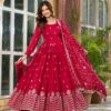Ram 097 Red Vichitra Silk Gown with Embroidery Work. Wedding, Party, Festive, Events Affordable Price ₹2549. Delivery 4-6 Working Days. Shop now. | Gowns, Bollywood Gowns, Creative Gowns, Designer Gowns, Embroidered Gowns, Party Wear Gowns