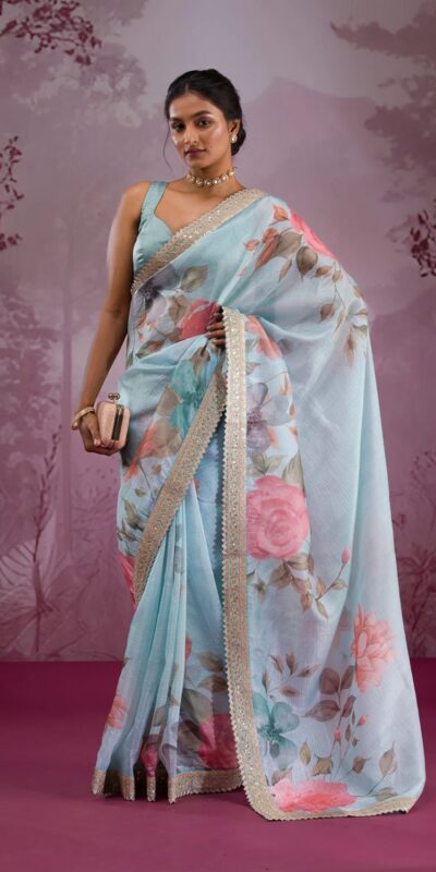 ANX Ritika Sky Blue Chinon Silk Saree Perfect for Wedding, Party, Sangeet, Reception, Onam – . Special Price ₹1899. Delivery 4-6 Working Days. Shop now. | Sarees, Bollywood Sarees, Creative Sarees, Designer Sarees, Embroidered Sarees, Ethnic Saree, Modern Digital sarees, Party Wear Sarees