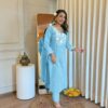 MF 904 Sky Blue in Rayon Designer Wed Lakhnavi  Style Work Salwar Suit . Get it for ₹1499. Delivery 4-6 Working Days. Shop now. | Jump Suits, Tops & Bottoms, Track Suits, Salwar suit, Casual Suits, Creative suits, Designer Suits, Palazzo Suits, Party Wear Suits, Patiala Suits, Straight Suits, Trendy Wear