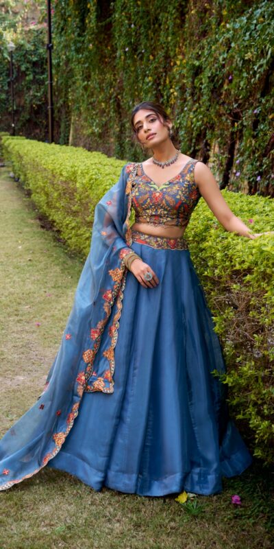 LNB 1445 Teal Chanda Silk Lehenga Choli with Sequins Work & Embroidery Work. Grab it for ₹3399. Delivery 4-6 Working Days. Shop now. | Lehenga, Bollywood Lehenga, Creative Lehenga, Designer Lehenga, Embroidered Lehenga, Party Wear Lehenga