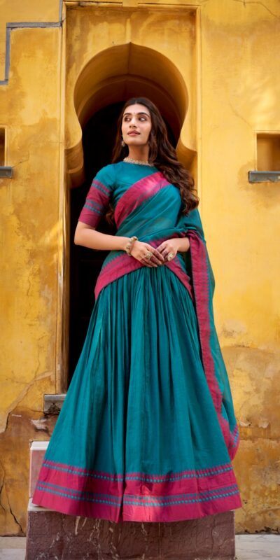 LNB 1901 Teal Pure Chanderi Lehenga Choli with Embroidery Work & Thread Embroidery. Introductory Price ₹2399. Delivery 4-6 Working Days. Shop now. | Lehenga, Bollywood Lehenga, Creative Lehenga, Designer Lehenga, Embroidered Lehenga, Party Wear Lehenga