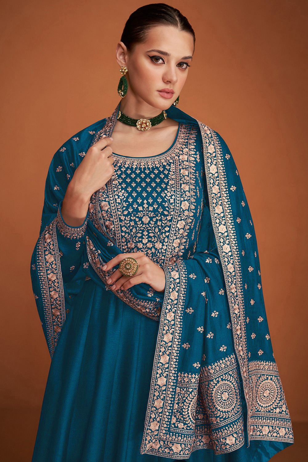 FC 9577 Teal Color Vichitra Salwar Suit with Embroidery Work. Available at ₹2649 only. Delivery 4-6 Working Days. Shop now. | Jump Suits, Tops & Bottoms, Track Suits, Salwar suit, Casual Suits, Creative suits, Designer Suits, Palazzo Suits, Party Wear Suits, Patiala Suits, Straight Suits, Trendy Wear