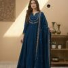 MF 912 Teal Color Vichitra Silk Gown with Sequence Work Designer Work. Get it for ₹1799. Delivery 4-6 Working Days. Shop now. | Gowns, Bollywood Gowns, Creative Gowns, Designer Gowns, Embroidered Gowns, Party Wear Gowns