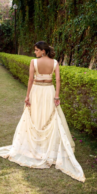 LNB 1445 White Chanda Silk Lehenga Choli with Sequins Work & Embroidery Work. Grab it for ₹3399. Delivery 4-6 Working Days. Shop now. | Lehenga, Bollywood Lehenga, Creative Lehenga, Designer Lehenga, Embroidered Lehenga, Party Wear Lehenga