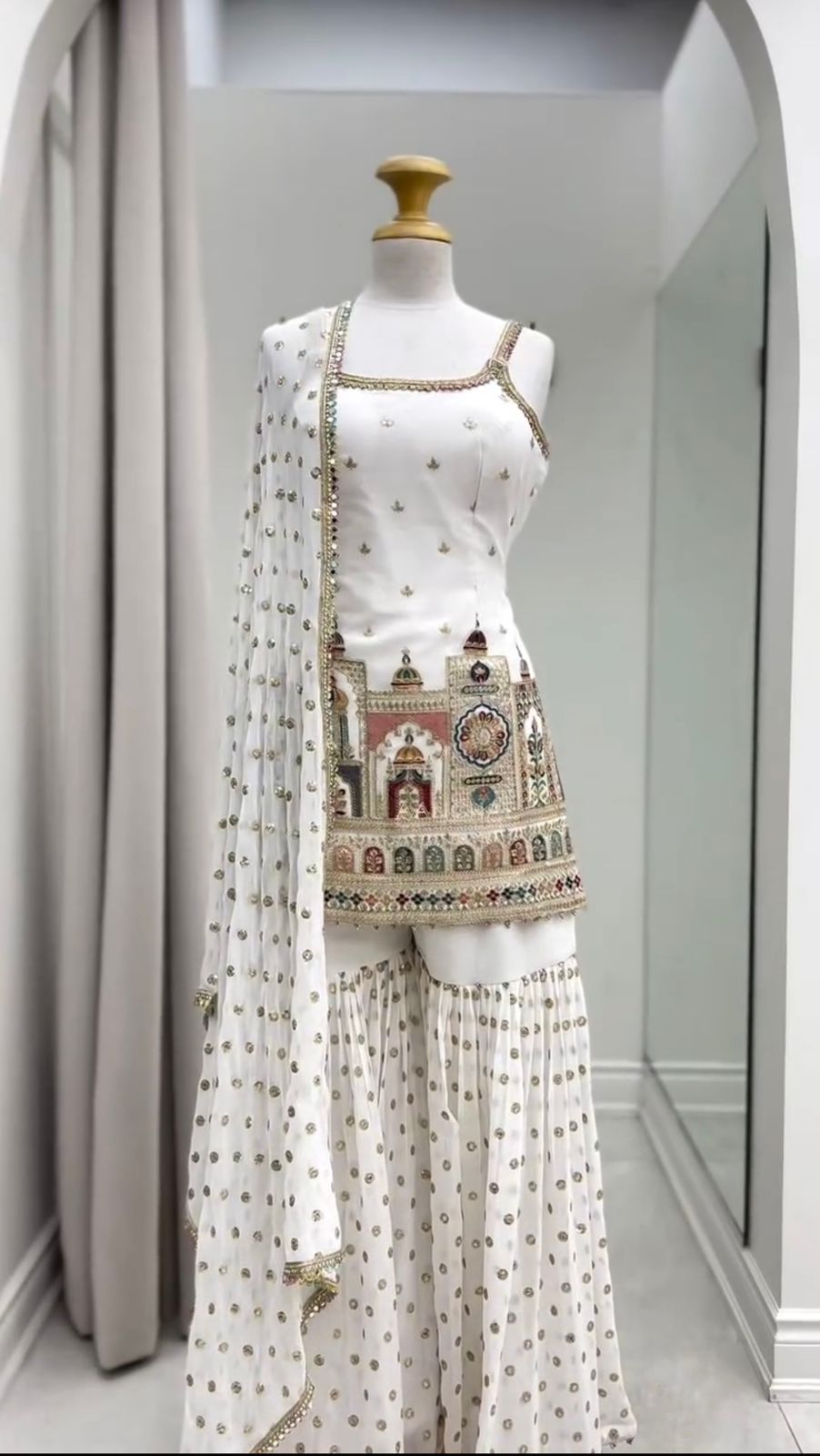 KD 1513 White with Lace Work Faux Georgette with Salwar Suit . Available at ₹2149 only. Delivery 4-6 Working Days. Shop now. | Jump Suits, Tops & Bottoms, Track Suits, Salwar suit, Casual Suits, Creative suits, Designer Suits, Palazzo Suits, Party Wear Suits, Patiala Suits, Straight Suits, Trendy Wear