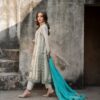 White Organza Silk Embroidery Lace Work Salwar Suit