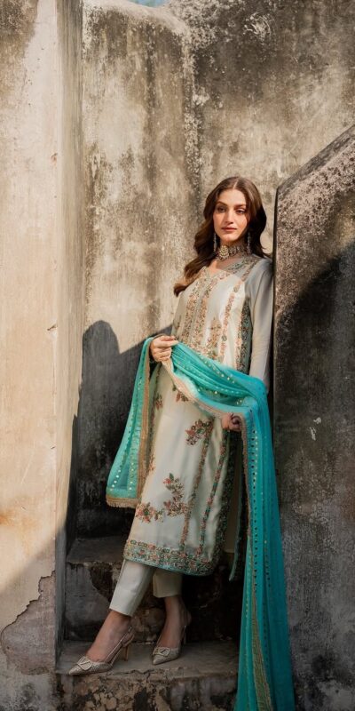 AD 220 White in Organza Silk Embroidery Work & Lace Work Salwar Suit . Grab it for ₹2449. Delivery 4-6 Working Days. Shop now. | Jump Suits, Salwar suit, Casual Suits, Creative suits, Designer Suits, Palazzo Suits, Party Wear Suits, Patiala Suits, Straight Suits