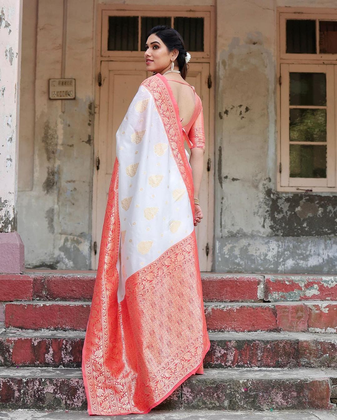 KPR 126 White in Red Soft Lichi Silk Designer Work Saree . Wedding, Party, Festive, Events, Affordable Price ₹1499. Delivery 4-6 Working Days. Shop now. | Sarees, Bollywood Sarees, Creative Sarees, Designer Sarees, Embroidered Sarees, Ethnic Saree, Modern Digital sarees, Party Wear Sarees