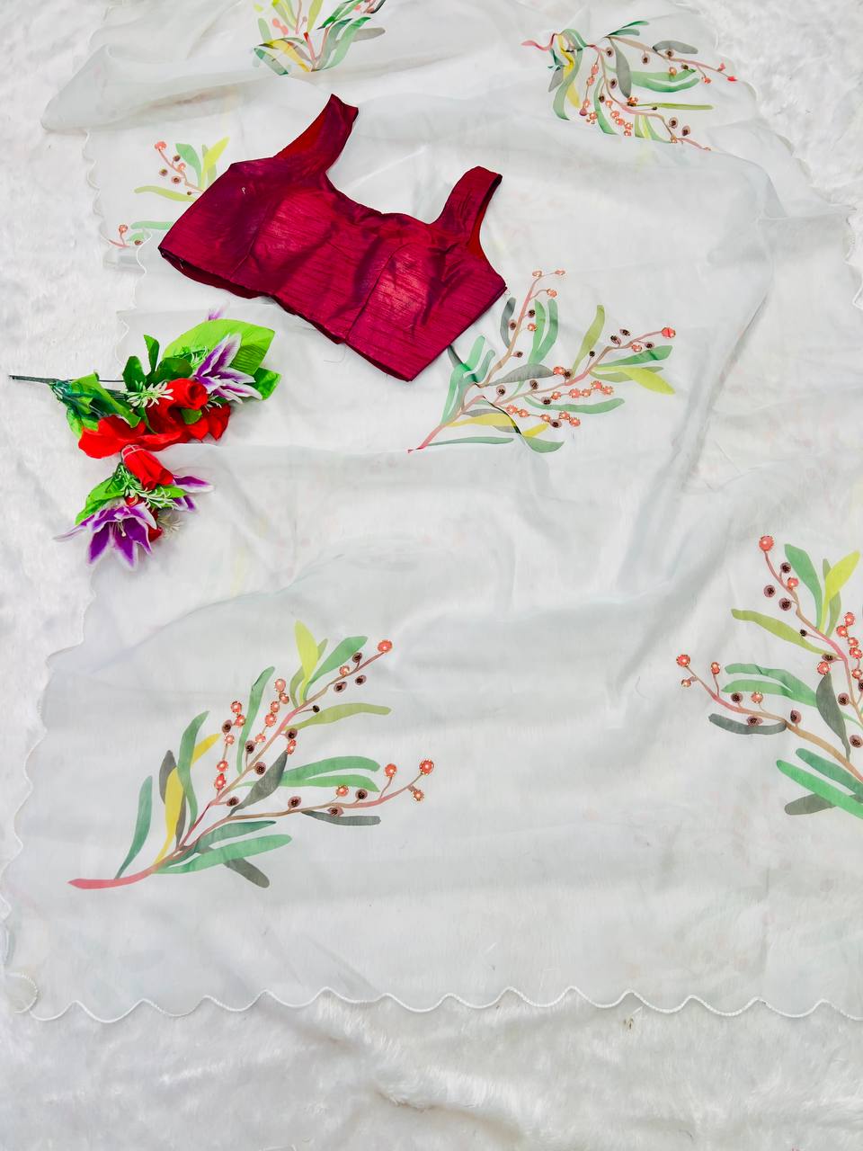 BT 412 White TB Organza Saree with Digital Print. Wedding, Party, Festive, Events, Navratri Garba, Special Price ₹1649. Delivery 4-6 Working Days. Shop now. | Sarees, Bollywood Sarees, Creative Sarees, Designer Sarees, Embroidered Sarees, Ethnic Saree, Modern Digital sarees, Party Wear Sarees