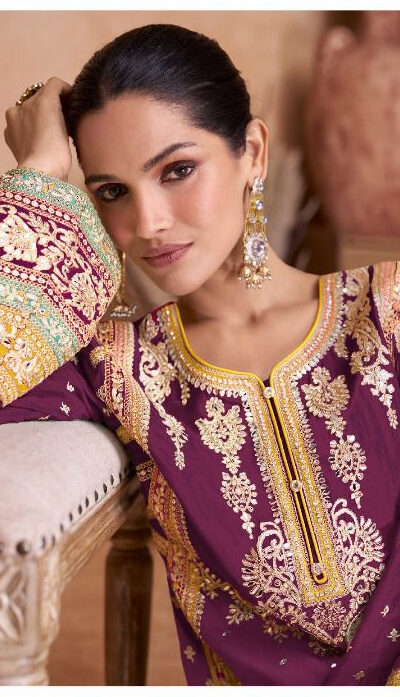 DS Ashirvad 7406 Wine in Color Chinon Embroidery Work Salwar Suit . Special Price ₹2449. Delivery 4-6 Working Days. Shop now. | Jump Suits, Tops & Bottoms, Track Suits, Salwar suit, Casual Suits, Creative suits, Designer Suits, Palazzo Suits, Party Wear Suits, Patiala Suits, Straight Suits, Trendy Wear