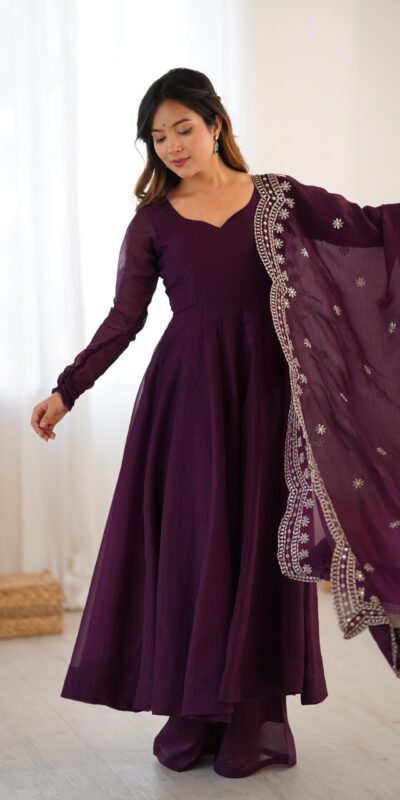 SSR 5006 Wine Fandy Silk Gown Perfect for Wedding, Party, Pongal, Traditional Day, Baby Shower – . Get it for ₹1999. Delivery 4-6 Working Days. Shop | Gowns, Bollywood Gowns, Creative Gowns, Designer Gowns, Embroidered Gowns, Party Wear Gowns