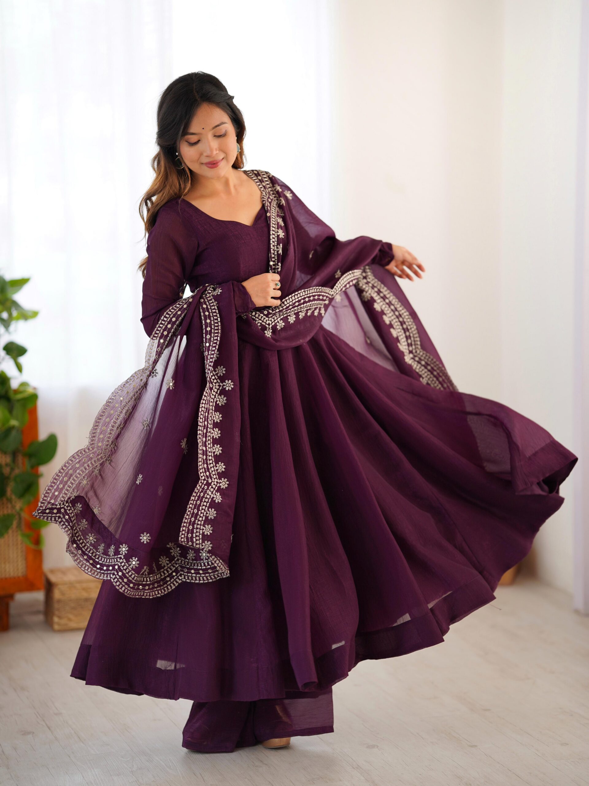 SSR 5006 Wine Fandy Silk Gown Perfect for Wedding, Party, Pongal, Traditional Day, Baby Shower – . Get it for ₹1999. Delivery 4-6 Working Days. Shop | Gowns, Bollywood Gowns, Creative Gowns, Designer Gowns, Embroidered Gowns, Party Wear Gowns