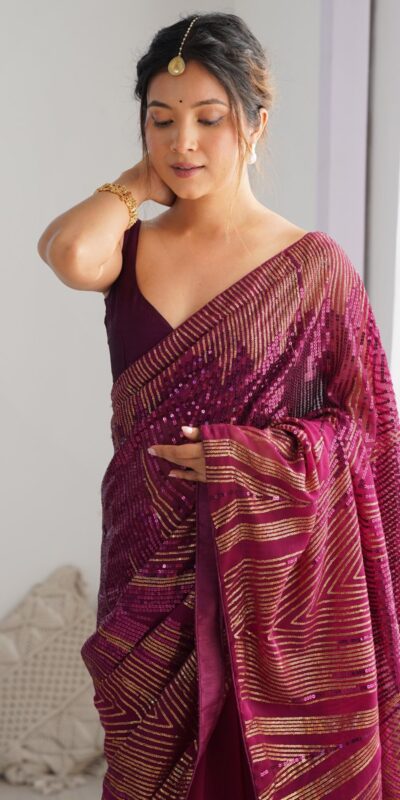 JR 626 Wine Georgette Saree Perfect for Wedding, Party, Eid, Anniversary, Diwali – . Special Price ₹1799. Delivery 4-6 Working Days. Shop now. | Sarees, Bollywood Sarees, Creative Sarees, Designer Sarees, Embroidered Sarees, Ethnic Saree, Modern Digital sarees, Party Wear Sarees