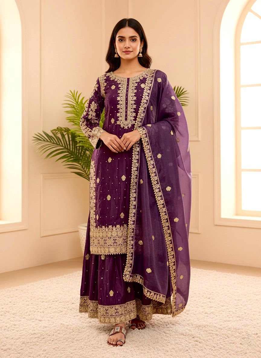 SRK 5314 Wine Natural Crep Salwar Suit with Bead Work & Embroidery Work. Affordable Price ₹2149. Delivery 4-6 Working Days. Shop now. | Jump Suits, Tops & Bottoms, Track Suits, Salwar suit, Casual Suits, Creative suits, Designer Suits, Palazzo Suits, Party Wear Suits, Patiala Suits, Straight Suits, Trendy Wear