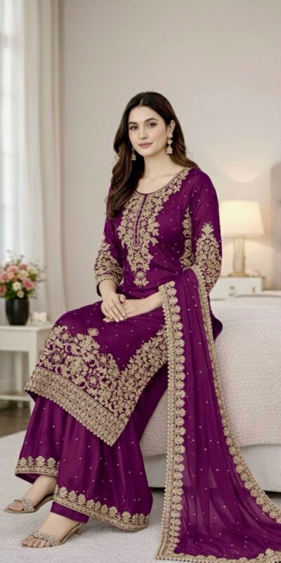 SSR 535 Wine Color in Organza Silk Embroidery Work Salwar Suit . Available at ₹2399 only. Delivery 4-6 Working Days. Shop now. | Jump Suits, Salwar suit, Casual Suits, Creative suits, Designer Suits, Palazzo Suits, Party Wear Suits, Patiala Suits, Straight Suits