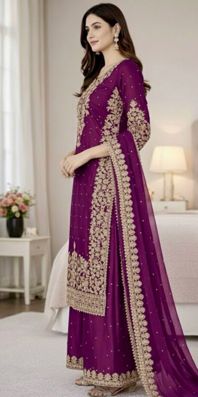 SSR 535 Wine Color in Organza Silk Embroidery Work Salwar Suit . Available at ₹2399 only. Delivery 4-6 Working Days. Shop now. | Jump Suits, Salwar suit, Casual Suits, Creative suits, Designer Suits, Palazzo Suits, Party Wear Suits, Patiala Suits, Straight Suits