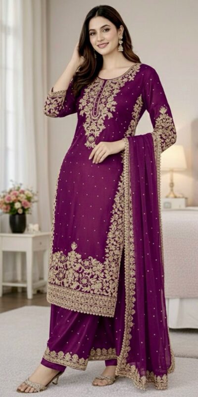 SSR 535 Wine Color in Organza Silk Embroidery Work Salwar Suit . Available at ₹2399 only. Delivery 4-6 Working Days. Shop now. | Jump Suits, Salwar suit, Casual Suits, Creative suits, Designer Suits, Palazzo Suits, Party Wear Suits, Patiala Suits, Straight Suits