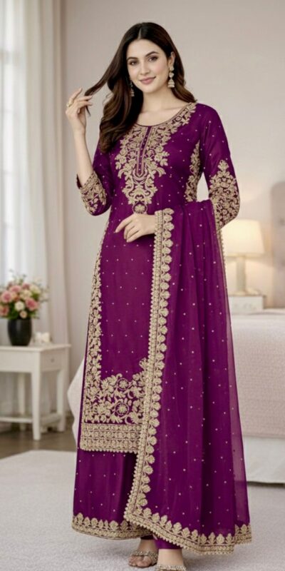 SSR 535 Wine Color in Organza Silk Embroidery Work Salwar Suit . Available at ₹2399 only. Delivery 4-6 Working Days. Shop now. | Jump Suits, Salwar suit, Casual Suits, Creative suits, Designer Suits, Palazzo Suits, Party Wear Suits, Patiala Suits, Straight Suits