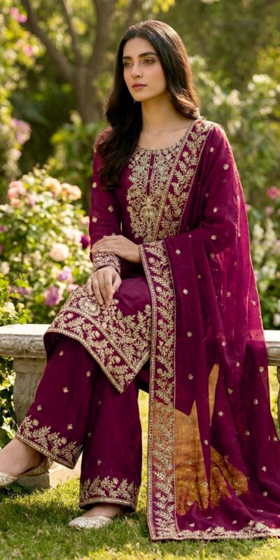 SRK 5316 Wine Organza Silk Salwar Suit Perfect for Wedding, Party, Makar Sankranti, Eid, Durga Puja – . Affordable Price ₹2149. Delivery 4-6 Workin | Jump Suits, Salwar suit, Casual Suits, Creative suits, Designer Suits, Palazzo Suits, Party Wear Suits, Patiala Suits, Straight Suits