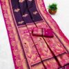 MB 1013 Wine Color Paithani silk Saree with Zari Work & Lace Work. Festive Deal ₹2399. Delivery 4-6 Working Days. Shop now. | Sarees, Bollywood Sarees, Creative Sarees, Designer Sarees, Embroidered Sarees, Ethnic Saree, Modern Digital sarees, Party Wear Sarees