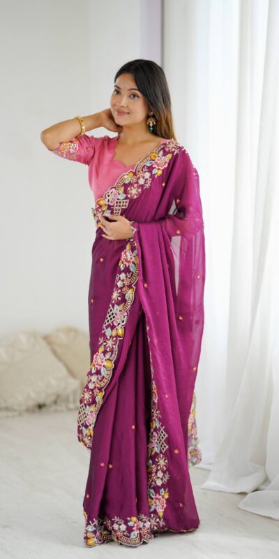 BT 1303 Wine Premium Noha Crush Saree with Sequins Work & Embroidery Work. Exclusive Offer ₹2149. Delivery 4-6 Working Days. Shop now. | Sarees, Bollywood Sarees, Creative Sarees, Designer Sarees, Embroidered Sarees, Ethnic Saree, Modern Digital sarees, Party Wear Sarees