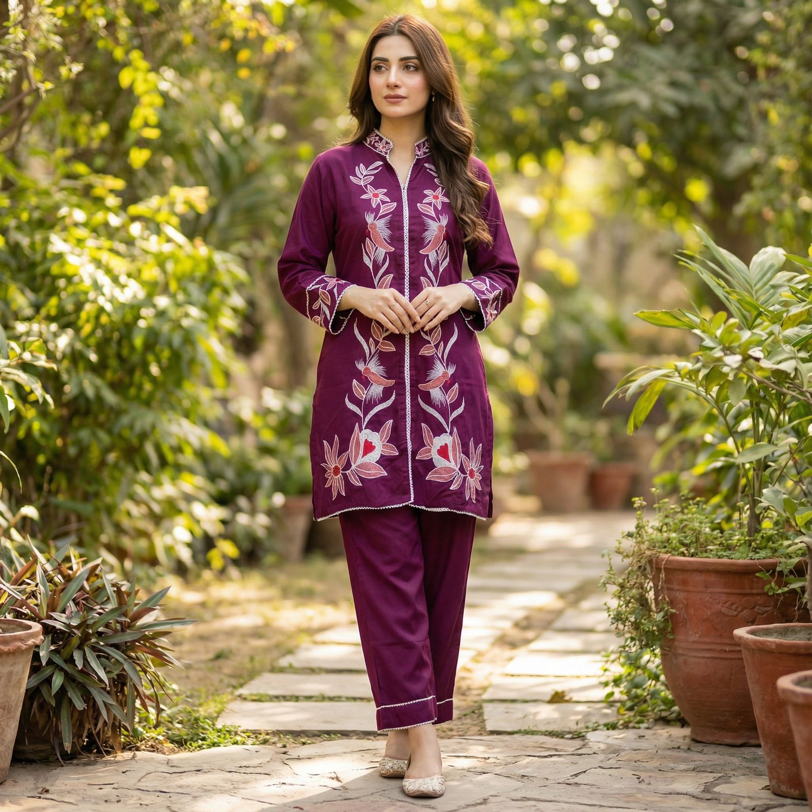 Kurti INLI Libas Wine in Rayon Embroidery Work . Wedding, Party, Festive, EventsGet it for ₹1599. Delivery 4-6 Working Days. Shop now. | Kurti, Bollywood Kurti, Creative Kurtis, Designer Kurti, Party Wear Kurti, Selfie Kurti