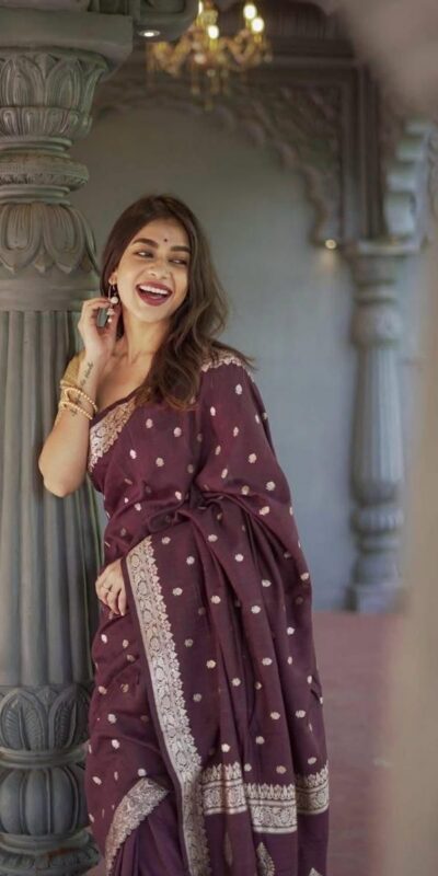 KP 6040 Wine Soft Lilan Slab Saree with Weaving Work Designer Work. Festive Deal ₹1399. Delivery 4-6 Working Days. Shop now. | Sarees, Bollywood Sarees, Creative Sarees, Designer Sarees, Embroidered Sarees, Ethnic Saree, Modern Digital sarees, Party Wear Sarees