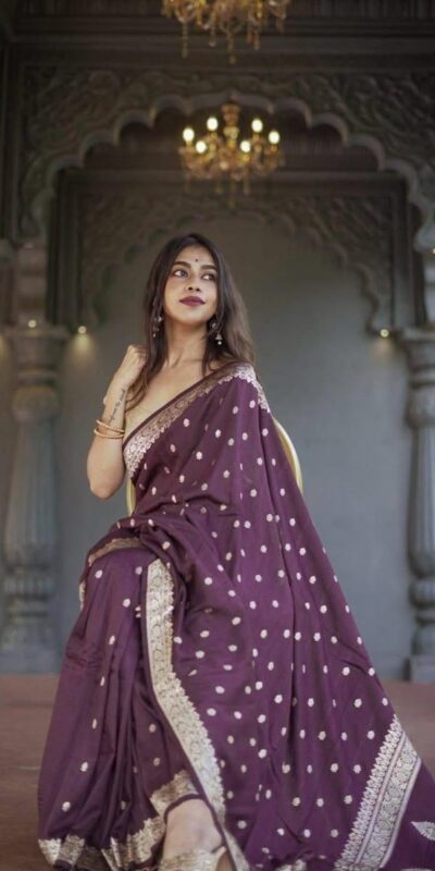 KP 6040 Wine Soft Lilan Slab Saree with Weaving Work Designer Work. Festive Deal ₹1399. Delivery 4-6 Working Days. Shop now. | Sarees, Bollywood Sarees, Creative Sarees, Designer Sarees, Embroidered Sarees, Ethnic Saree, Modern Digital sarees, Party Wear Sarees