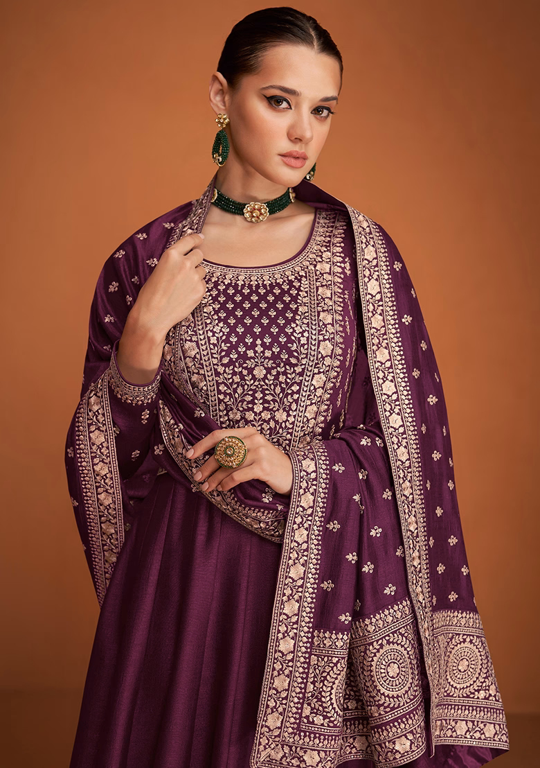 FC 9577 Wine Color Vichitra Salwar Suit with Embroidery Work. Available at ₹2649 only. Delivery 4-6 Working Days. Shop now. | Jump Suits, Tops & Bottoms, Track Suits, Salwar suit, Casual Suits, Creative suits, Designer Suits, Palazzo Suits, Party Wear Suits, Patiala Suits, Straight Suits, Trendy Wear