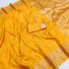 MB 197 Yellow Color Banarasi Silk Saree with Zari Work & Lace Work. Exclusive Offer ₹1899. Delivery 4-6 Working Days. Shop now. | Sarees, Bollywood Sarees, Creative Sarees, Designer Sarees, Embroidered Sarees, Ethnic Saree, Modern Digital sarees, Party Wear Sarees
