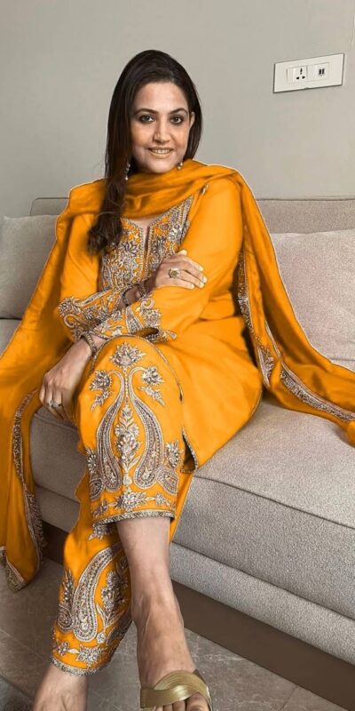 ZSR 3097 Yellow Pure Chinnon Silk With Embroidery Sequence Work With Full Sleeve Salwar Suit Wedding, Party, Festive, Events Exclusive Offer ₹1899. D | Jump Suits, Tops & Bottoms, Track Suits, Salwar suit, Casual Suits, Creative suits, Designer Suits, Palazzo Suits, Party Wear Suits, Patiala Suits, Straight Suits, Trendy Wear