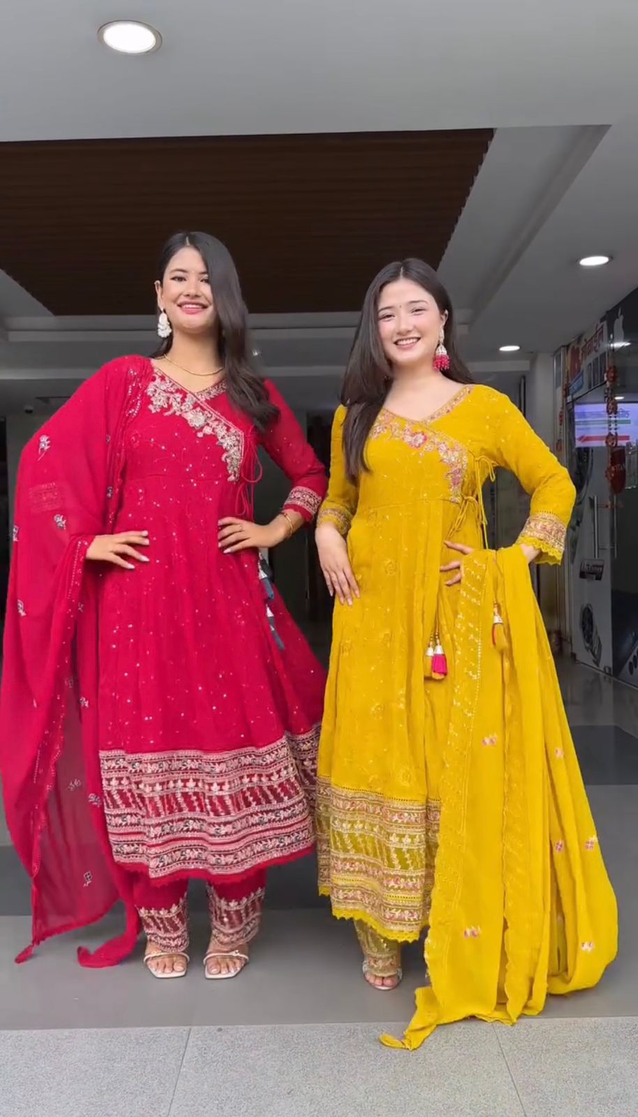 ST 1138 Yellow in Color Faux Georgette Embroidery Work Salwar Suit . Festive Deal ₹2099. Delivery 4-6 Working Days. Shop now. | Jump Suits, Tops & Bottoms, Track Suits, Salwar suit, Casual Suits, Creative suits, Designer Suits, Palazzo Suits, Party Wear Suits, Patiala Suits, Straight Suits, Trendy Wear