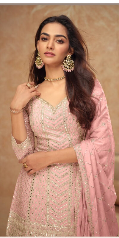 FC 7518 Baby Pink Chinon Salwar Suit Perfect for Wedding, Party, Diwali, Durga Puja, Temple Visit – . Festive Deal ₹3099. Delivery 4-6 Working Days. | Jump Suits, Salwar suit, Casual Suits, Creative suits, Designer Suits, Palazzo Suits, Party Wear Suits, Patiala Suits, Straight Suits