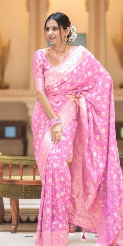 KPR 208 Baby Pink in Color Soft Lichi Silk Designer Work Saree . Available at ₹1399 only. Delivery 4-6 Working Days. Shop now. | Sarees, Bollywood Sarees, Creative Sarees, Designer Sarees, Embroidered Sarees, Ethnic Saree, Modern Digital sarees, Party Wear Sarees