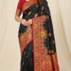 ₹2399 | MB 56 Black Paithani Silk Saree with Lace Border & Lace Work. Affordable Price ₹2399. Delivery 4-6 Working Days. Shop now. | Sarees, Bollywood Sarees, Creative Sarees, Designer Sarees, Embroidered Sarees, Ethnic Saree, Modern Digital sarees, Party Wear Sarees