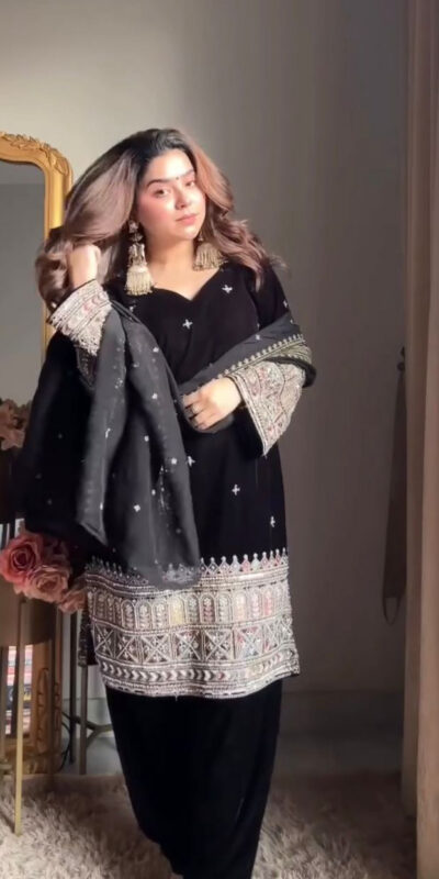 ₹2399 | KD 1571 Black Color Velvet With Sequence Work Salwar Suit . Online Exclusive Offer ₹2399. Delivery 4-6 Working Days. Shop now. | Jump Suits, Salwar suit, Casual Suits, Creative suits, Designer Suits, Palazzo Suits, Party Wear Suits, Patiala Suits, Straight Suits