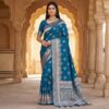 ₹1899 | MB 39 Blue Color Banarasi Saree with Zari Work & Lace Work. Introductory Price ₹1899. Delivery 4-6 Working Days. Shop now. | Sarees, Bollywood Sarees, Creative Sarees, Designer Sarees, Embroidered Sarees, Ethnic Saree, Modern Digital sarees, Party Wear Sarees
