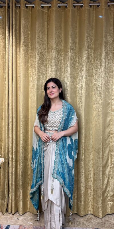 ₹2599 | BB 53 Blue Crap Silk Dhoti Suit. Perfect for Wedding, Party, Anniversary, Holi, Temple Visit – Available at ₹2599 only. Delivery 4-6 Working Days. | Jump Suits, Salwar suit, Casual Suits, Creative suits, Designer Suits, Palazzo Suits, Party Wear Suits, Patiala Suits, Straight Suits