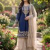 SR 1694 Blue Organza Silk Salwar Suit with Embroidery Work & Lace Work. Exclusive Offer ₹1999. Delivery 4-6 Working Days. Shop now. | Jump Suits, Salwar suit, Casual Suits, Creative suits, Designer Suits, Palazzo Suits, Party Wear Suits, Patiala Suits, Straight Suits