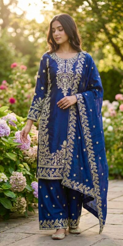 SRK 5316 Blue Organza Silk Salwar Suit Perfect for Wedding, Party, Makar Sankranti, Eid, Durga Puja – . Affordable Price ₹2149. Delivery 4-6 Workin | Jump Suits, Salwar suit, Casual Suits, Creative suits, Designer Suits, Palazzo Suits, Party Wear Suits, Patiala Suits, Straight Suits