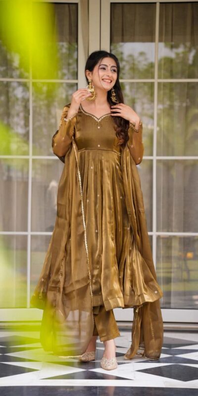 RTC 5897 Brown in Organza Silk Lace Border & Lace Work Salwar Suit . Grab it for ₹2099. Delivery 4-6 Working Days. Shop now. | Jump Suits, Salwar suit, Casual Suits, Creative suits, Designer Suits, Palazzo Suits, Party Wear Suits, Patiala Suits, Straight Suits