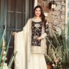 Coffee Glass Organza Silk Sequence Work Salwar Suit