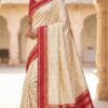 MB 3325 Cream in Color Banarasi Silk Zari Work & Lace Work Saree . Now at just ₹1949. Delivery 4-6 Working Days. Shop now. | Sarees, Bollywood Sarees, Creative Sarees, Designer Sarees, Embroidered Sarees, Ethnic Saree, Modern Digital sarees, Party Wear Sarees
