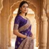 ₹1899 | MB 39 Dark Blue Color Banarasi Saree with Zari Work & Lace Work. Introductory Price ₹1899. Delivery 4-6 Working Days. Shop now. | Sarees, Bollywood Sarees, Creative Sarees, Designer Sarees, Embroidered Sarees, Ethnic Saree, Modern Digital sarees, Party Wear Sarees