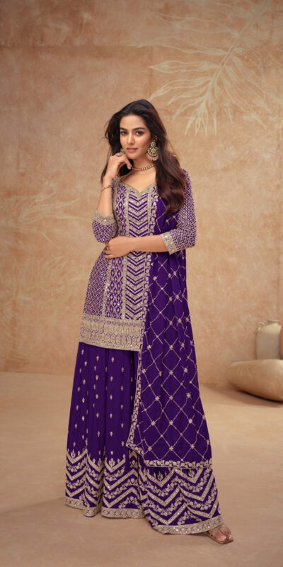 FC 7518 Dark Purple Chinon Salwar Suit Perfect for Wedding, Party, Diwali, Durga Puja, Temple Visit – . Festive Deal ₹3099. Delivery 4-6 Working Days. | Jump Suits, Salwar suit, Casual Suits, Creative suits, Designer Suits, Palazzo Suits, Party Wear Suits, Patiala Suits, Straight Suits