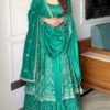 VLM 297 Firozi Crunchy Silk with Lace Work & Embroidery Work Gown . Introductory Price ₹2499. Delivery 4-6 Working Days. Shop now. | Gowns, Bollywood Gowns, Creative Gowns, Designer Gowns, Embroidered Gowns, Party Wear Gowns